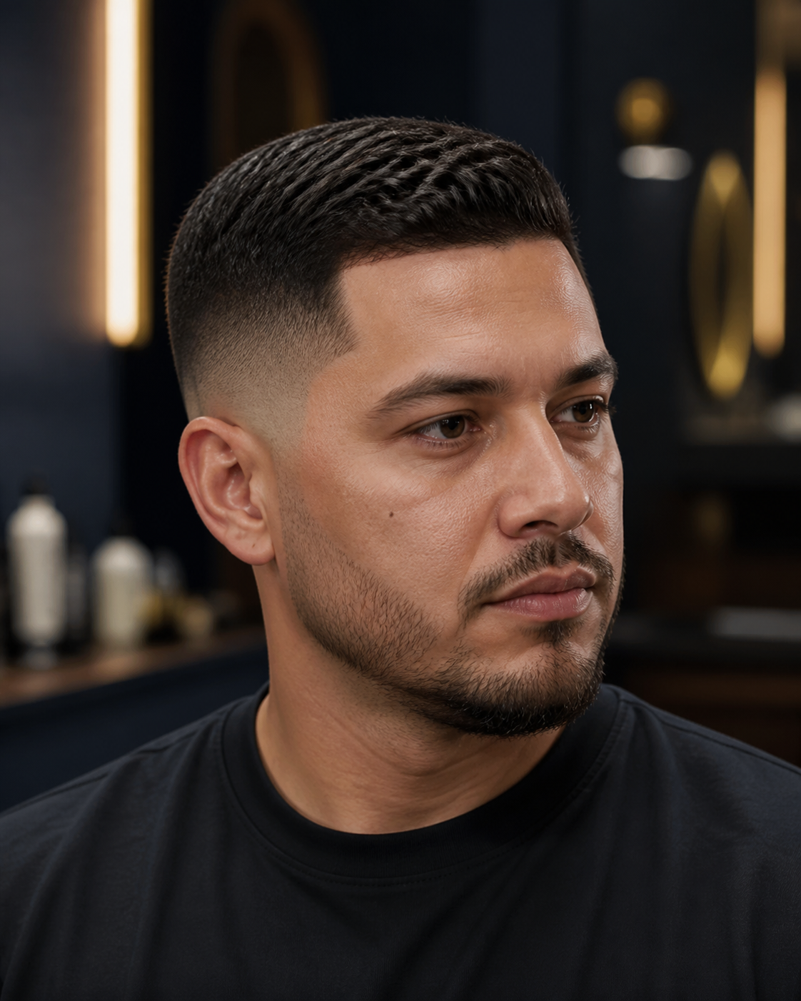 Exemplo ilustrativo de corte fade baixo